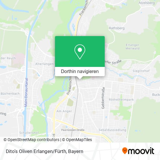 Dito's Oliven Erlangen/Fürth Karte