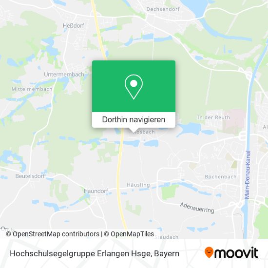 Hochschulsegelgruppe Erlangen Hsge Karte