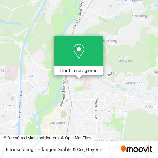 Fitnesslounge Erlangen GmbH & Co. Karte