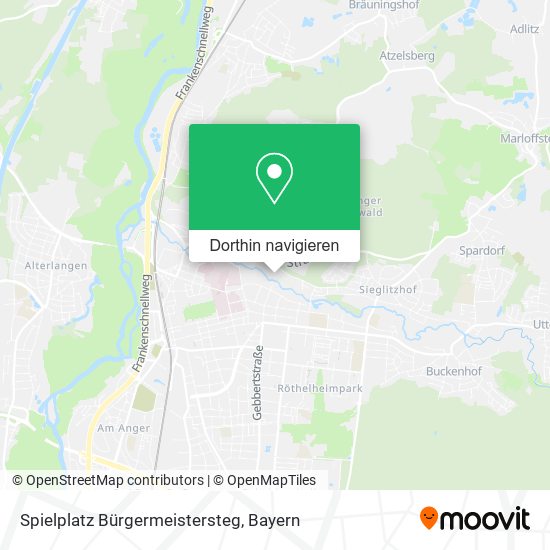 Spielplatz Bürgermeistersteg Karte
