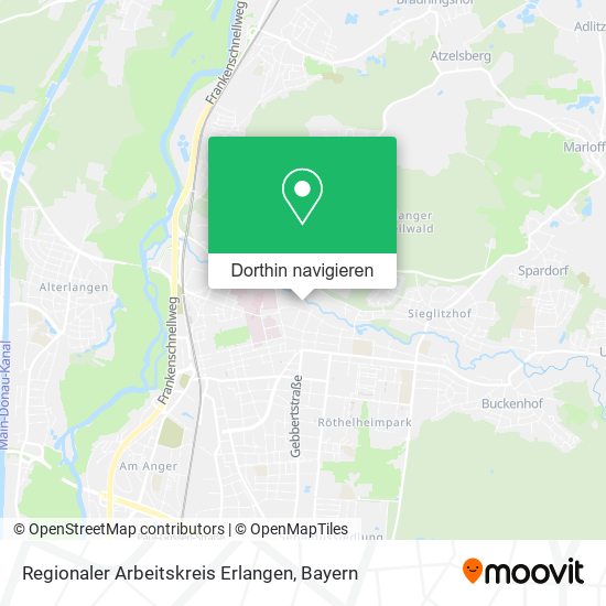 Regionaler Arbeitskreis Erlangen Karte
