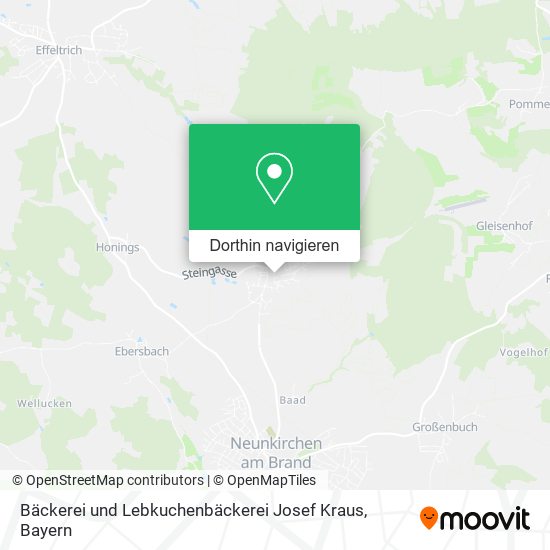 Bäckerei und Lebkuchenbäckerei Josef Kraus Karte