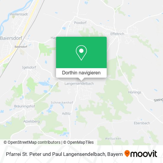 Pfarrei St. Peter und Paul Langensendelbach Karte