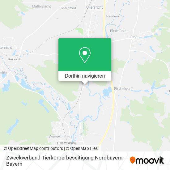 Zweckverband Tierkörperbeseitigung Nordbayern Karte