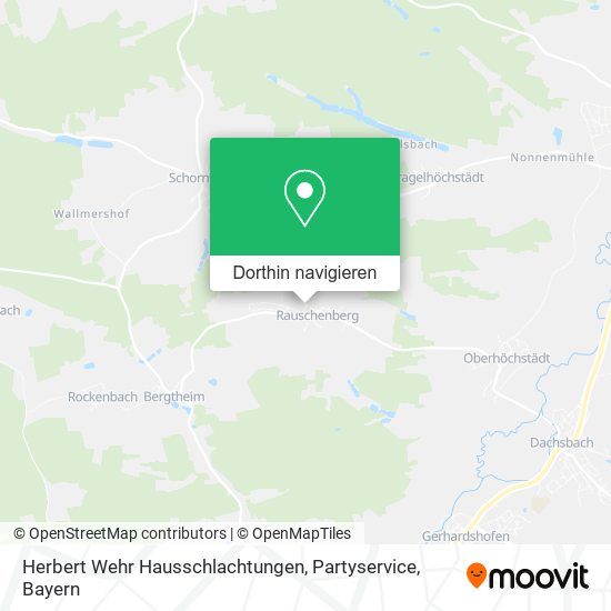 Herbert Wehr Hausschlachtungen, Partyservice Karte