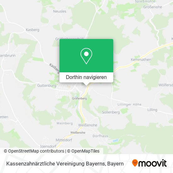 Kassenzahnärztliche Vereinigung Bayerns Karte