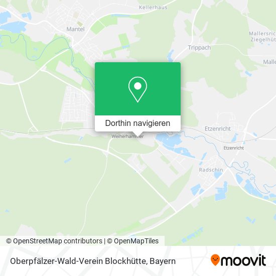 Oberpfälzer-Wald-Verein Blockhütte Karte