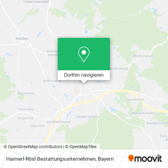 Haimerl-Rösl Bestattungsunternehmen Karte