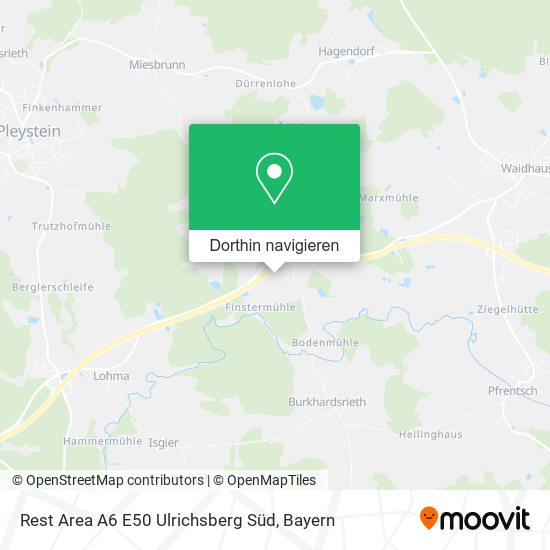 Rest Area A6 E50 Ulrichsberg Süd Karte