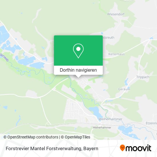 Forstrevier Mantel Forstverwaltung Karte