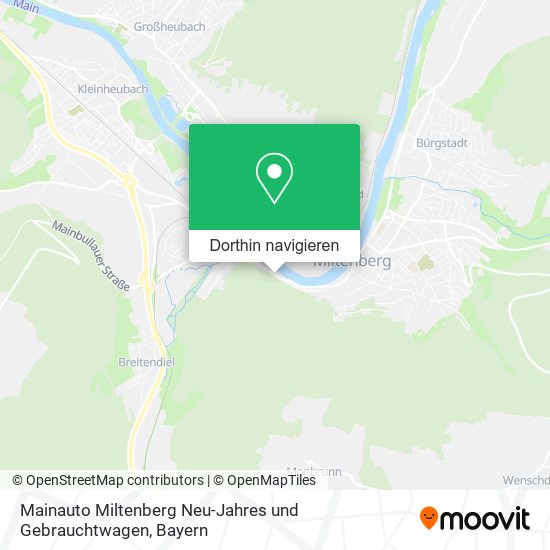 Mainauto Miltenberg Neu-Jahres und Gebrauchtwagen Karte