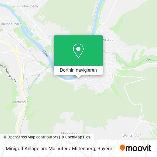 Minigolf Anlage am Mainufer / Miltenberg Karte