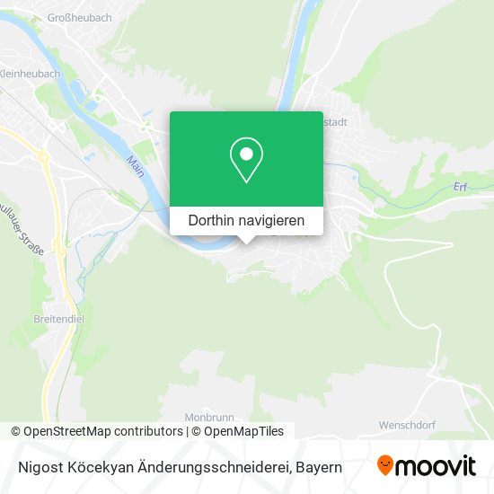 Nigost Köcekyan Änderungsschneiderei Karte