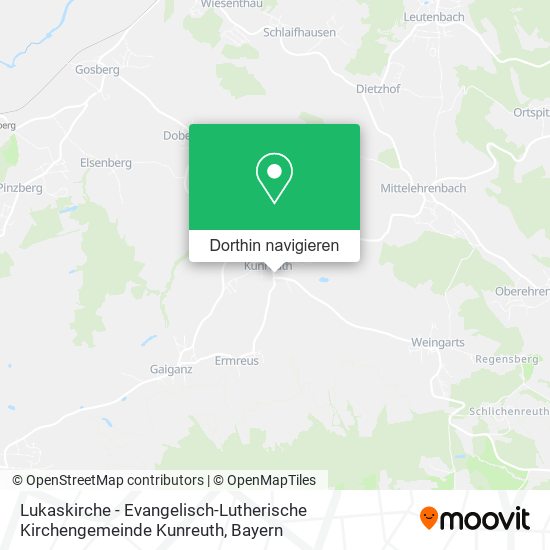 Lukaskirche - Evangelisch-Lutherische Kirchengemeinde Kunreuth Karte