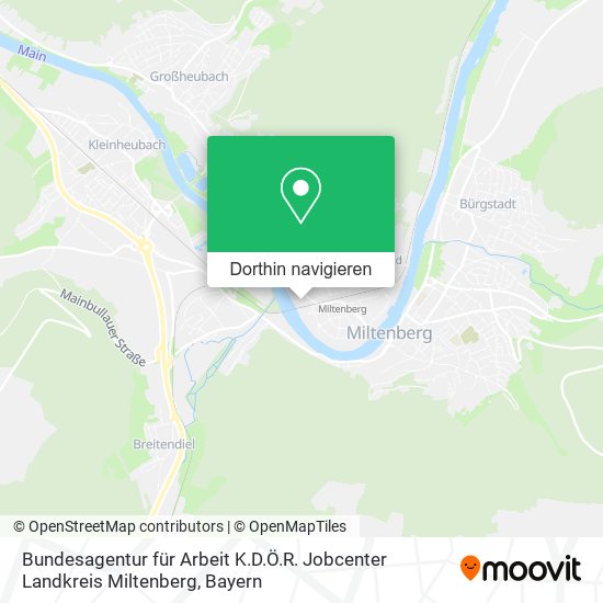 Bundesagentur für Arbeit K.D.Ö.R. Jobcenter Landkreis Miltenberg Karte