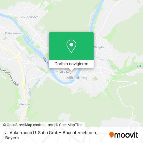 J. Ackermann U. Sohn GmbH Bauunternehmen Karte