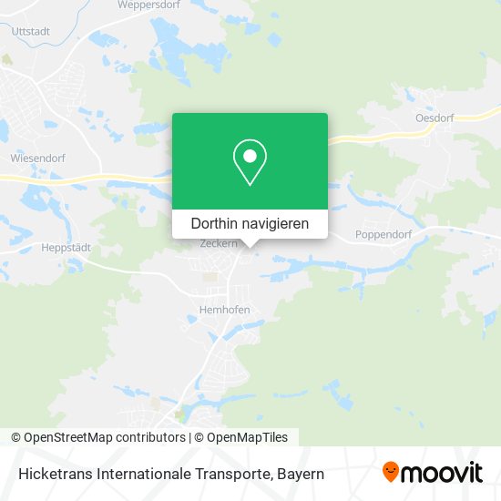 Hicketrans Internationale Transporte Karte