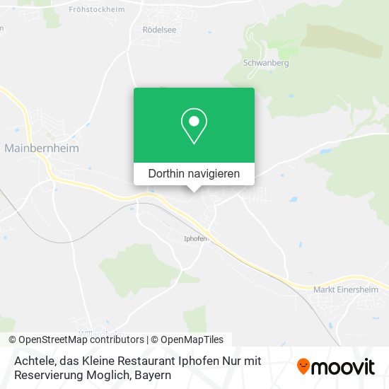 Achtele, das Kleine Restaurant Iphofen Nur mit Reservierung Moglich Karte
