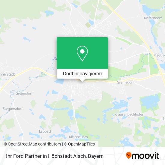 Ihr Ford Partner in Höchstadt Aisch Karte