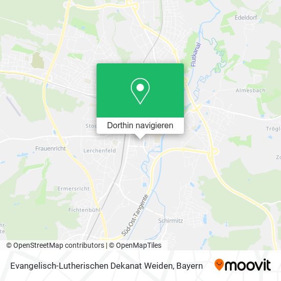 Evangelisch-Lutherischen Dekanat Weiden Karte