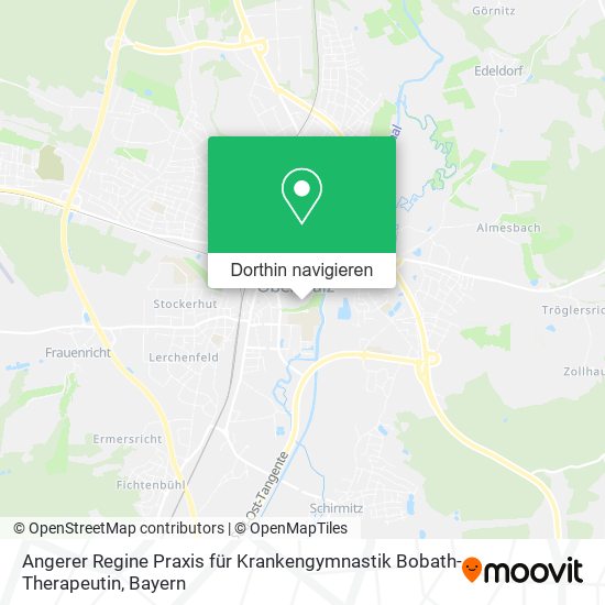 Angerer Regine Praxis für Krankengymnastik Bobath-Therapeutin Karte