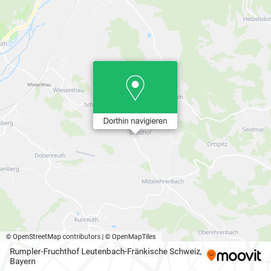 Rumpler-Fruchthof Leutenbach-Fränkische Schweiz Karte