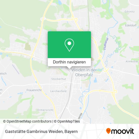 Gaststätte Gambrinus Weiden Karte