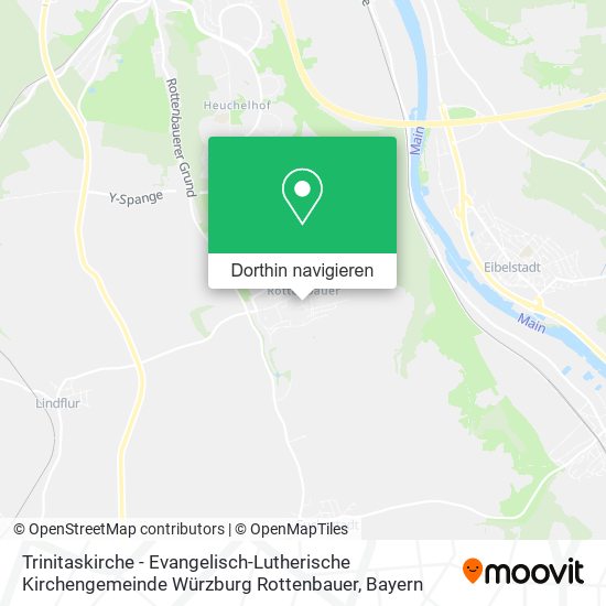 Trinitaskirche - Evangelisch-Lutherische Kirchengemeinde Würzburg Rottenbauer Karte
