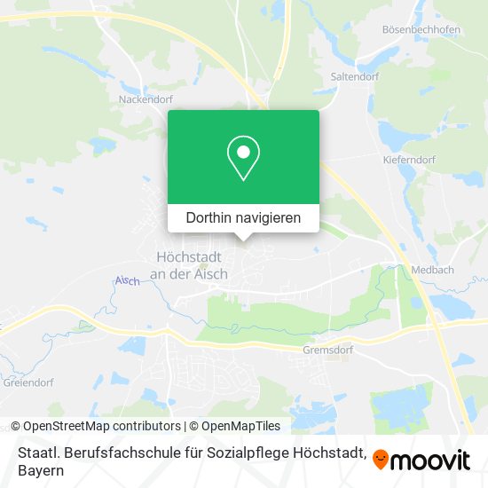 Staatl. Berufsfachschule für Sozialpflege Höchstadt Karte