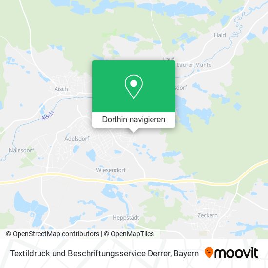 Textildruck und Beschriftungsservice Derrer Karte