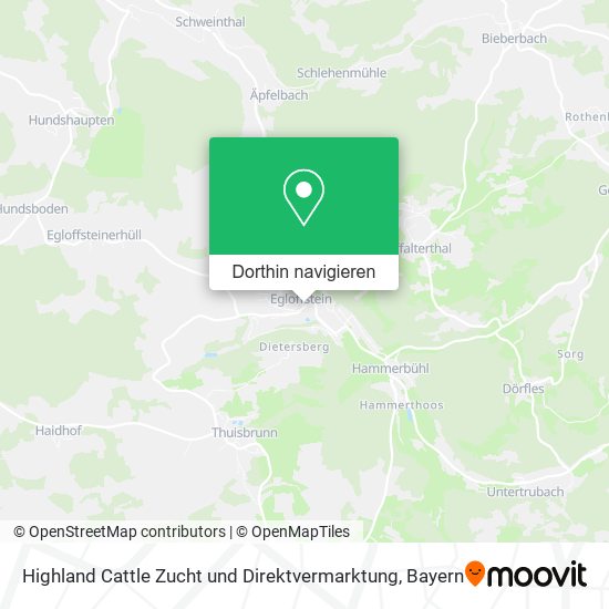 Highland Cattle Zucht und Direktvermarktung Karte