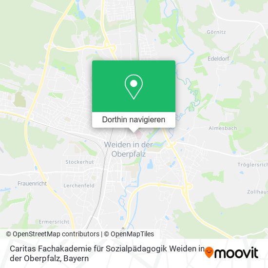 Caritas Fachakademie für Sozialpädagogik Weiden in der Oberpfalz Karte