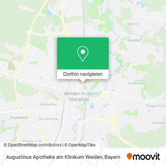 Augustinus Apotheke am Klinikum Weiden Karte