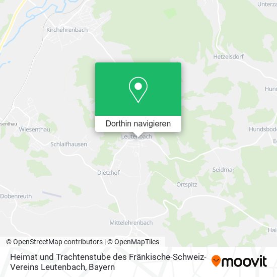 Heimat und Trachtenstube des Fränkische-Schweiz-Vereins Leutenbach Karte