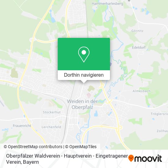 Oberpfälzer Waldverein - Hauptverein - Eingetragener Verein Karte