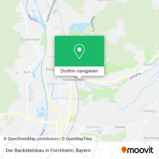 Der Backsteinbau in Forchheim Karte