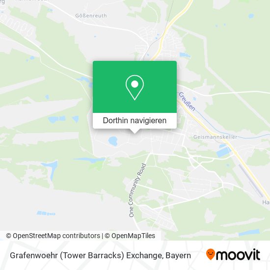 Grafenwoehr (Tower Barracks) Exchange Karte