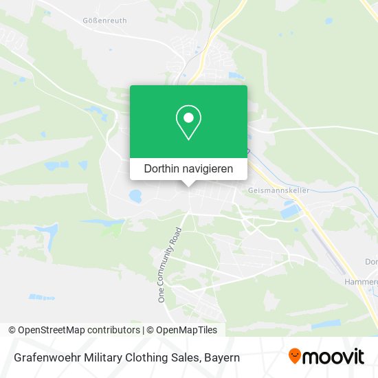 Grafenwoehr Military Clothing Sales Karte