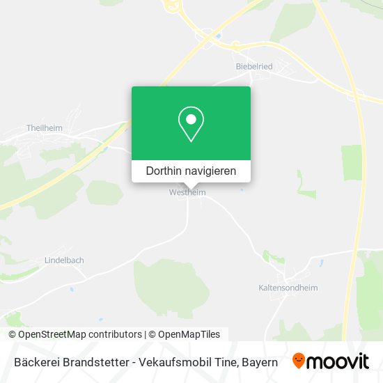 Bäckerei Brandstetter - Vekaufsmobil Tine Karte
