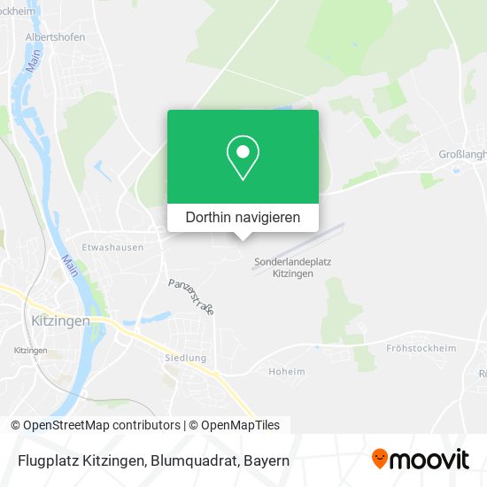 Flugplatz Kitzingen, Blumquadrat Karte