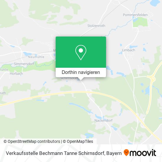 Verkaufsstelle Bechmann Tanne Schirnsdorf Karte