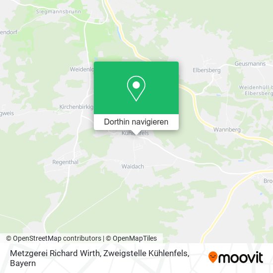 Metzgerei Richard Wirth, Zweigstelle Kühlenfels Karte