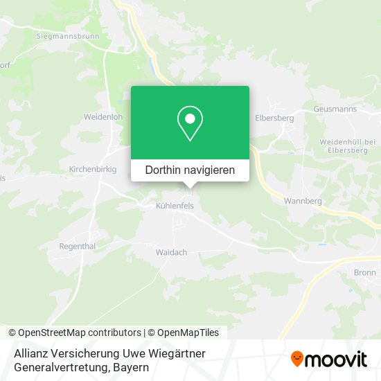 Allianz Versicherung Uwe Wiegärtner Generalvertretung Karte