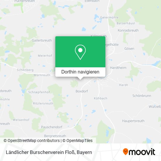 Ländlicher Burschenverein Floß Karte
