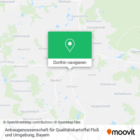 Anbaugenossenschaft für Qualitätskartoffel Floß und Umgebung Karte