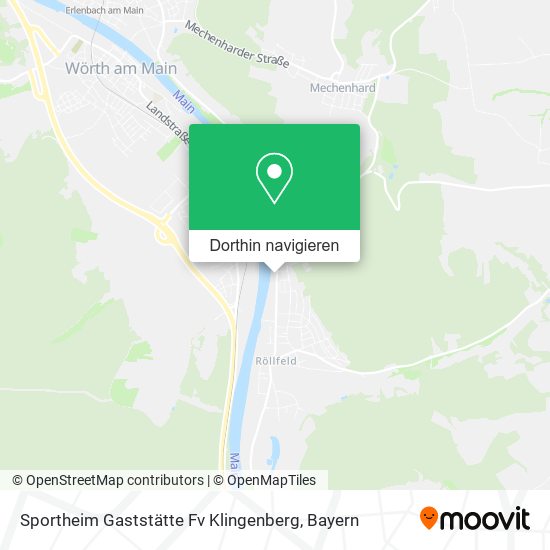 Sportheim Gaststätte Fv Klingenberg Karte