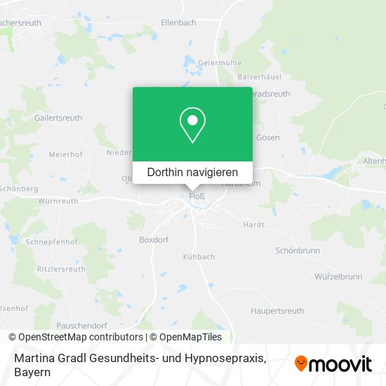 Martina Gradl Gesundheits- und Hypnosepraxis Karte