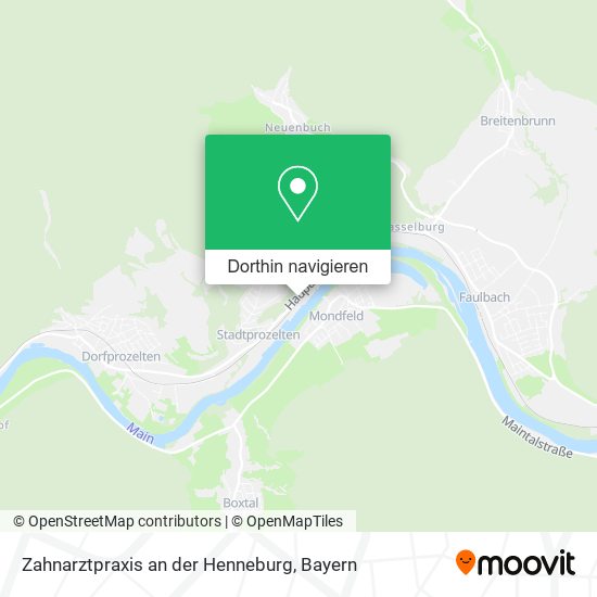 Zahnarztpraxis an der Henneburg Karte