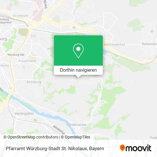 Pfarramt Würzburg-Stadt St. Nikolaus Karte
