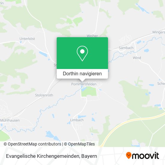 Evangelische Kirchengemeinden Karte